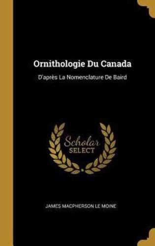 Ornithologie Du Canada