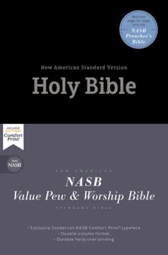 NASB, Value Pew and Worship Bible, Hardcover, Black, 1995 Text, Comfort Print