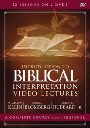 Introduction to Biblical Interpretation Video Lectures
