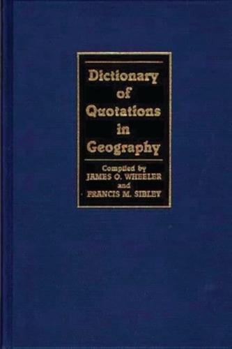 Dictionary of Quotations in Geography