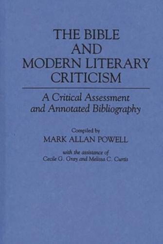 The Bible and Modern Literary Criticism