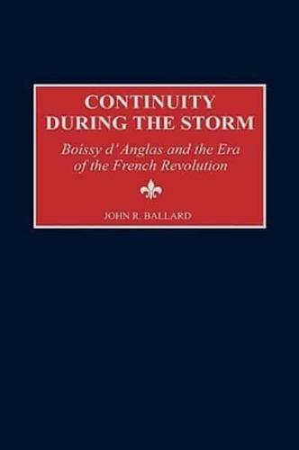 Continuity During the Storm: Boissy D'Anglas and the Era of the French Revolution