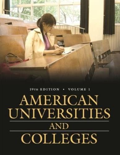 American Universities and Colleges, Volume 1