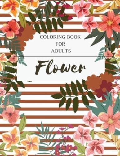 Flower Coloring Book For Adults