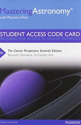 MasteringAstronomy With Pearson eText -- Standalone Access Card -- For The Cosmic Perspective