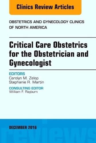 Critical Care Obstetrics for the Obstetrician and Gynecologist
