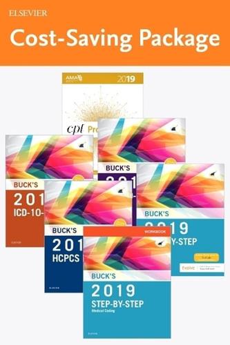 Step-By-Step Medical Coding 2019 Edition - Text, Workbook, 2019 ICD-10-CM for Hospitals Edition, 2019 ICD-10-PCs Edition, 2019 HCPCS Professional Edition and AMA 2019 CPT Professional Edition Package