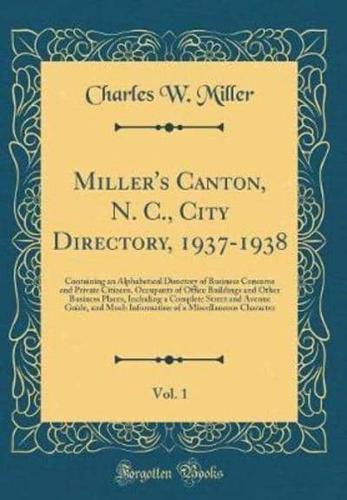 Miller's Canton, N. C., City Directory, 1937-1938, Vol. 1