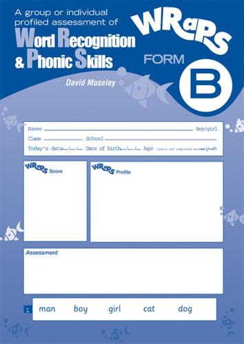 Word Recognition & Phonic Skills (WRaPS) Form B PK10 2nd Edition