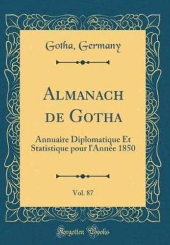 Almanach De Gotha, Vol. 87