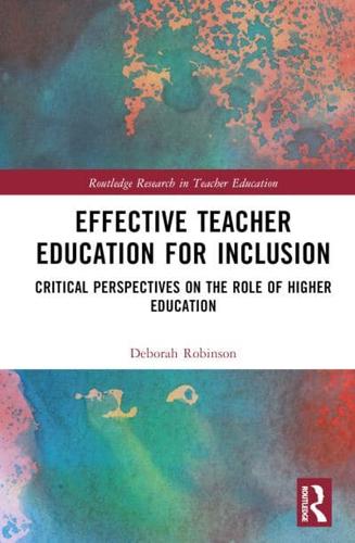 Effective Teacher Education for Inclusion