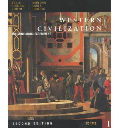 Western Civilization V. 1 To 1715