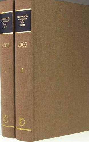 Butterworths Company Law Cases Back Volume Set 1983-Date