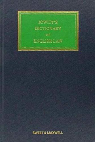 Jowitt's Dictionary of English Law