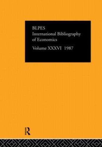 IBSS: Economics: 1987 Volume 36