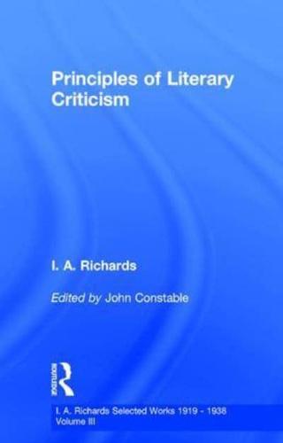 Principles of Literary Criticism V3