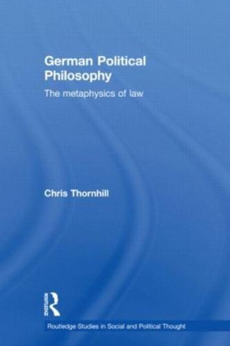 German Political Philosophy: The Metaphysics of Law