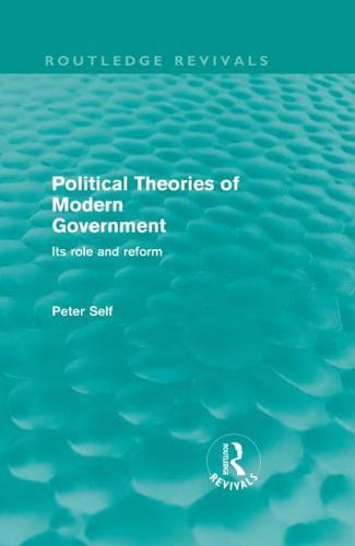 Political Theories of Modern Government