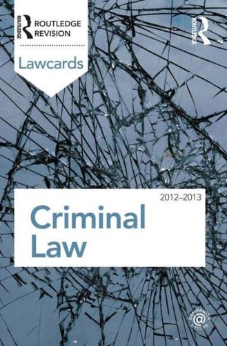 Criminal Law 2012-2013