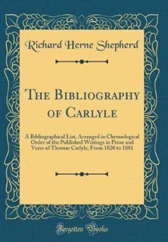 The Bibliography of Carlyle