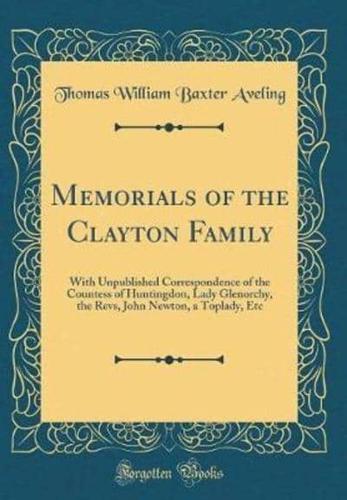 Memorials of the Clayton Family