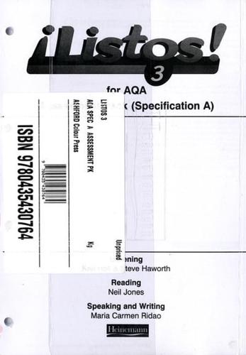 Listos! 3 AQA Specification A Assessment Pack