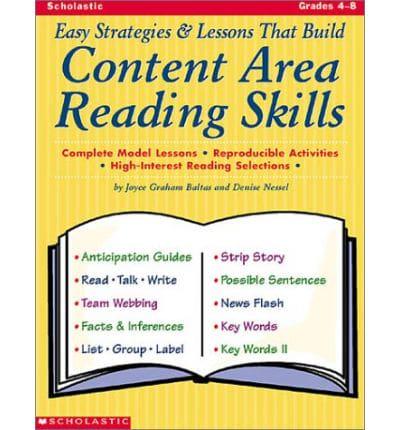 Easy Strategies and Lessons That Build Content Area Reading Skills