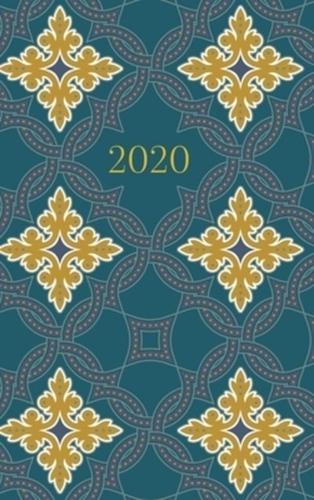 2020 Planner • Diary • Journal • Week per spread • Teal Tiles