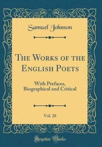 The Works of the English Poets, Vol. 28
