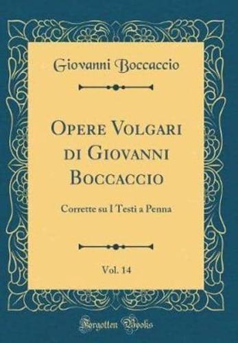 Opere Volgari Di Giovanni Boccaccio, Vol. 14