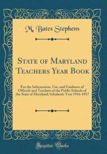 State of Maryland Teachers Year Book