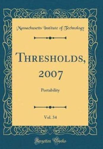 Thresholds, 2007, Vol. 34