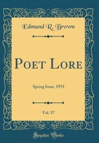 Poet Lore, Vol. 57
