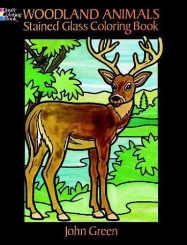 Woodland Animals Stained Glass Coloring Book