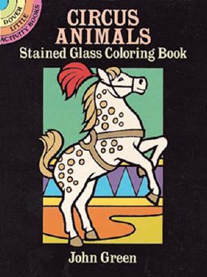 Circus Animals Stained Glass Colouring Book