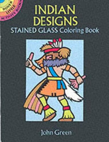 Indian Designs Stained Glass Colouring Book