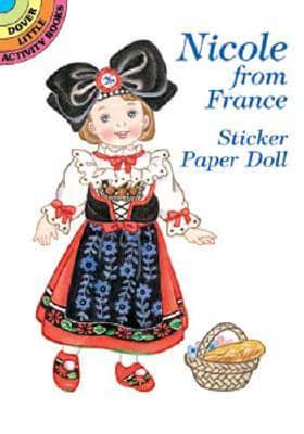 Nicole from France Sticker Paper Doll