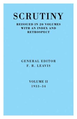 Scrutiny: A Quarterly Review Vol. 2 1933-34