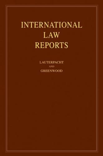 International Law Reports. Vol. 139