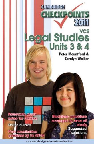 Cambridge Checkpoints VCE Legal Studies Units 3 and 4 2011