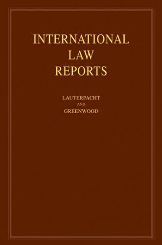 International Law Reports. Volume 142