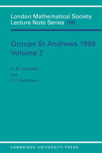 Groups St Andrews 1989: Volume 2