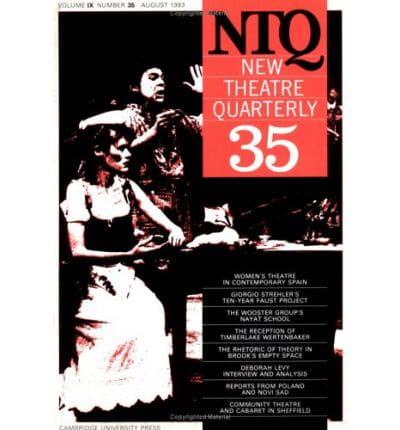 New Theatre Quarterly 35: Volume 9, Part 3