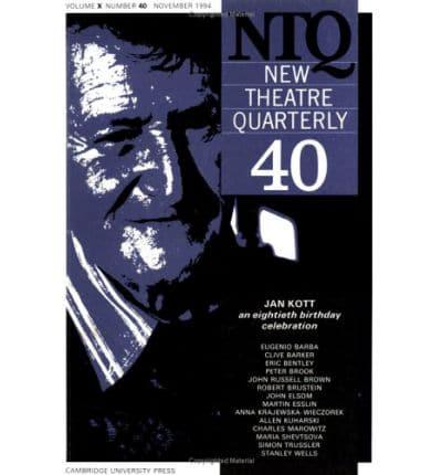 New Theatre Quarterly 40: Volume 10, Part 4