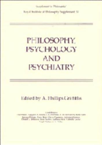 Philosophy, Psychology and Psychiatry
