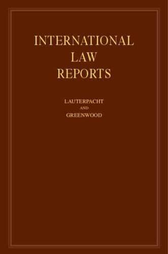 International Law Reports. Vol. 105