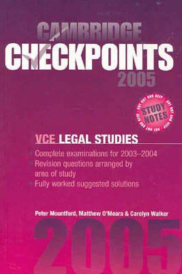 Cambridge Checkpoints VCE Legal Studies 2005