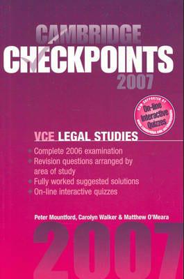 Cambridge Checkpoints VCE Legal Studies 2007