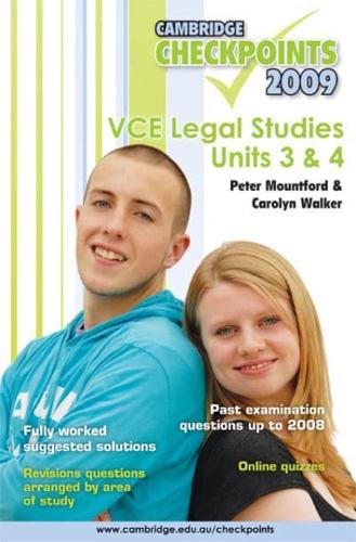 Cambridge Checkpoints VCE Legal Studies Units 3 and 4 2009