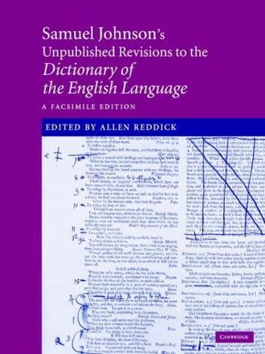 Samuel Johnson's Unpublished Revisions to His Dictionary of the English Language